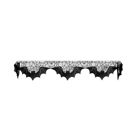 HERITAGE LACE Heritage Lace BA-2080MSB Bats 20 x 80 in. Mantle Scarf BA-2080MSB